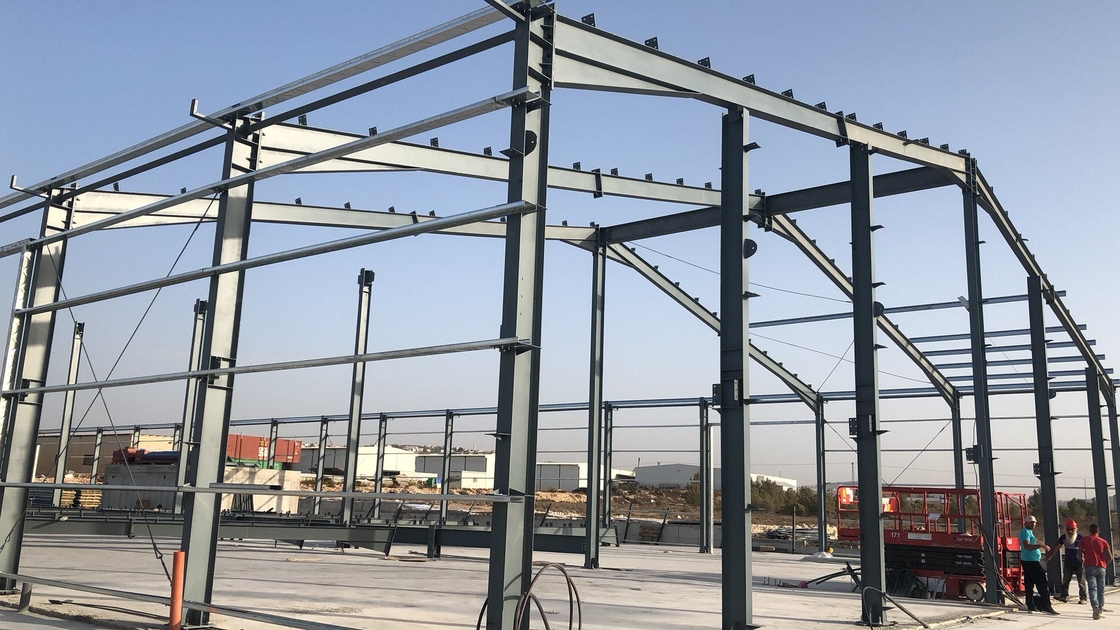 Büyük çap, kısa inşaat süresi, çevre dostu galvanizli çelik yapısı fabrika binası