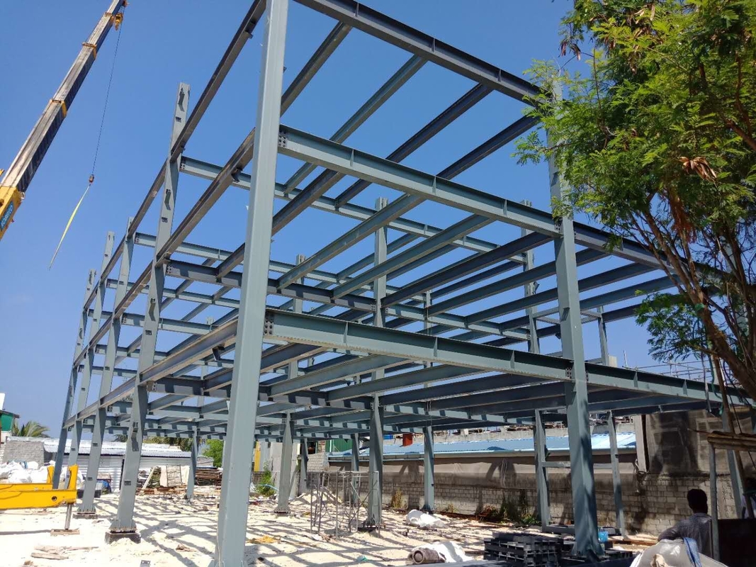 Yüksek yüksekliğe sahip çelik prefabrik çelik yapı binalar Maldivler için ev çerçeveleri yalıtım malzemeleri kullanın