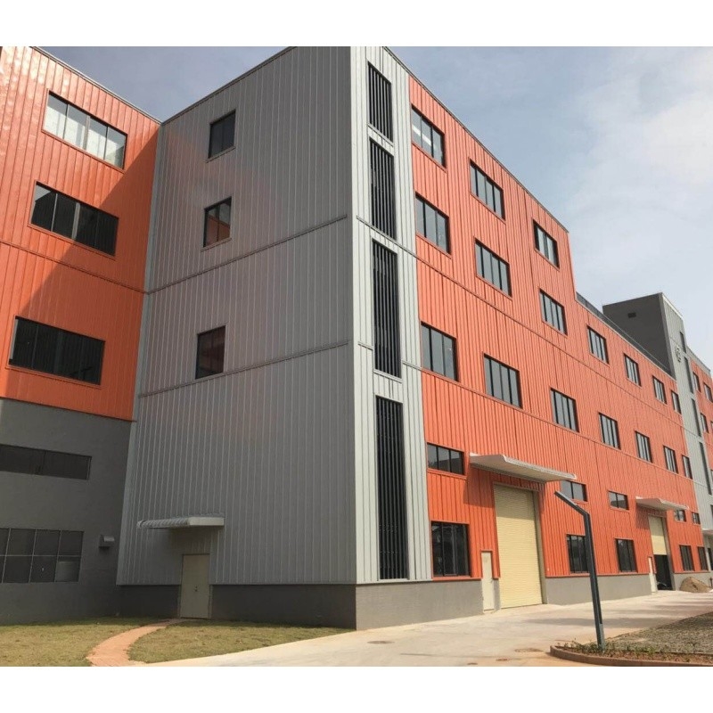 Q235 Elektrikli yuvarlak kapılı ve alüminyum alaşımlı pencereli ağır metal yapılı bina