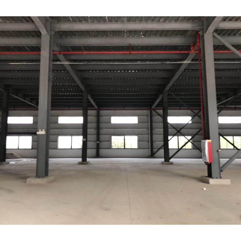 Q235 Elektrikli yuvarlak kapılı ve alüminyum alaşımlı pencereli ağır metal yapılı bina