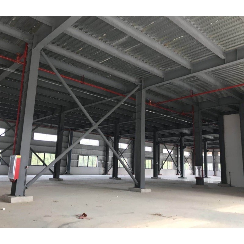 Q235 Elektrikli yuvarlak kapılı ve alüminyum alaşımlı pencereli ağır metal yapılı bina