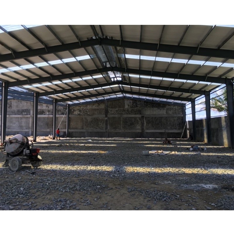 Filipinler'e ihracat Tuğla Duvar Sıcak Dip Galvanizli C Şekilli Çelik Galvanizli Çerçeve Depo Binası için