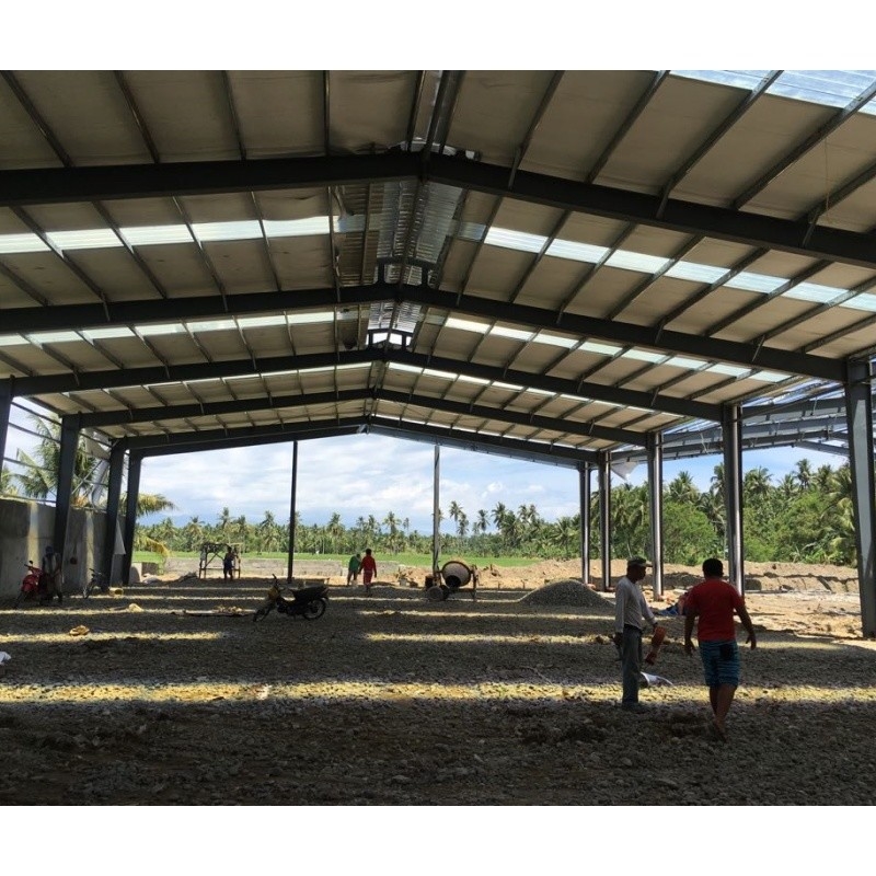 Filipinler'e ihracat Tuğla Duvar Sıcak Dip Galvanizli C Şekilli Çelik Galvanizli Çerçeve Depo Binası için