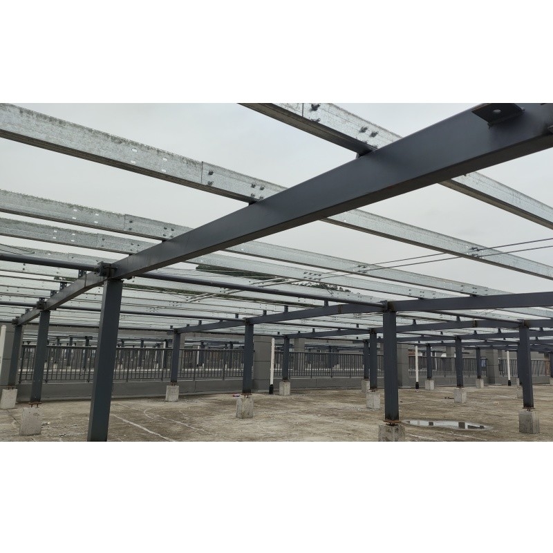 Q235Z çelik çelik yapı güneş enerjisi sistemi kurulum için çelik yapı bina prefabrik çelik yapı