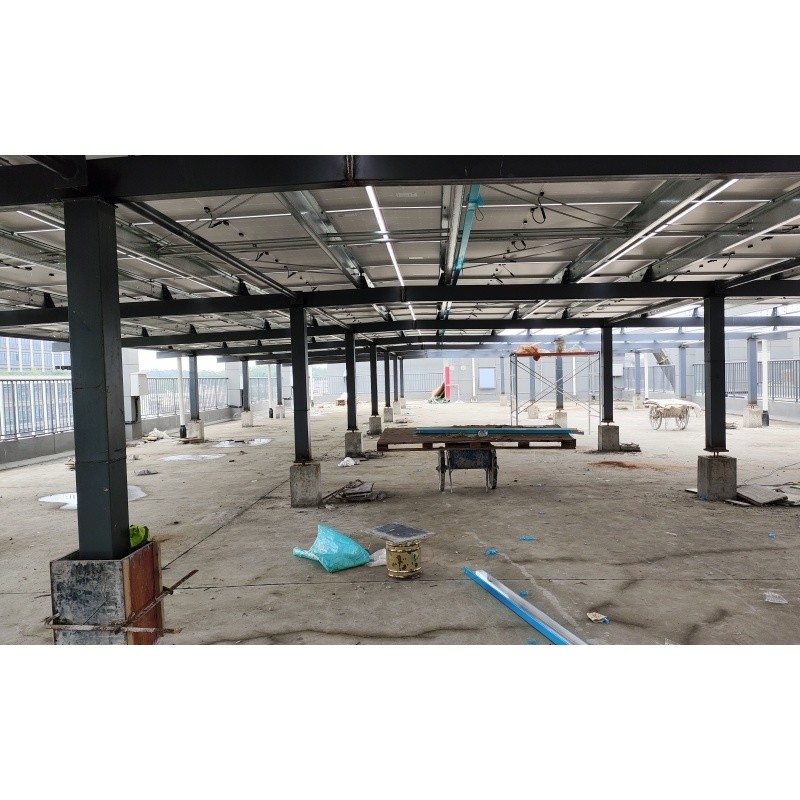 Q235Z çelik çelik yapı güneş enerjisi sistemi kurulum için çelik yapı bina prefabrik çelik yapı