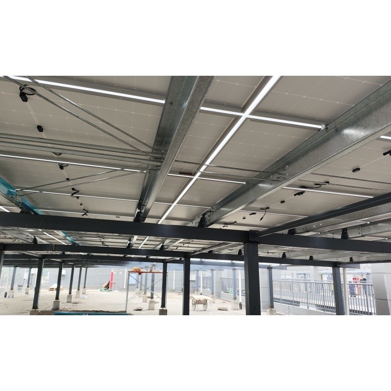 Q235Z çelik çelik yapı güneş enerjisi sistemi kurulum için çelik yapı bina prefabrik çelik yapı