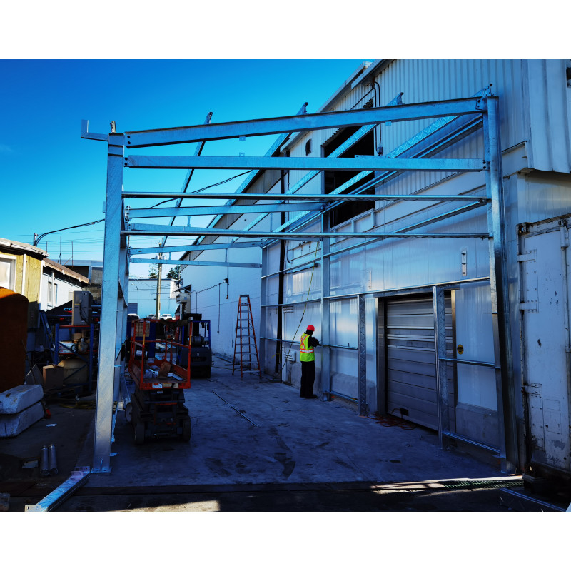 Prefabik Hafif Çelik Yapı Bina Metal Bina Çelik Yapı Bina Sıcak Dip Galvanize Depo için