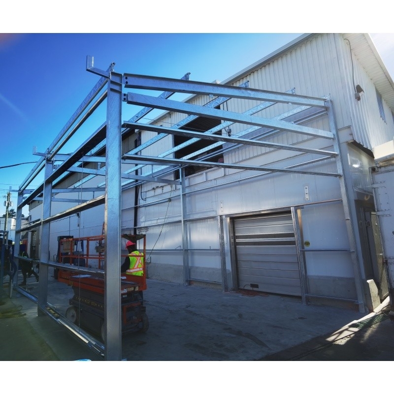 Prefabik Hafif Çelik Yapı Bina Metal Bina Çelik Yapı Bina Sıcak Dip Galvanize Depo için
