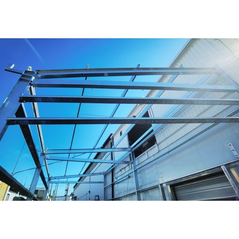 Prefabik Hafif Çelik Yapı Bina Metal Bina Çelik Yapı Bina Sıcak Dip Galvanize Depo için