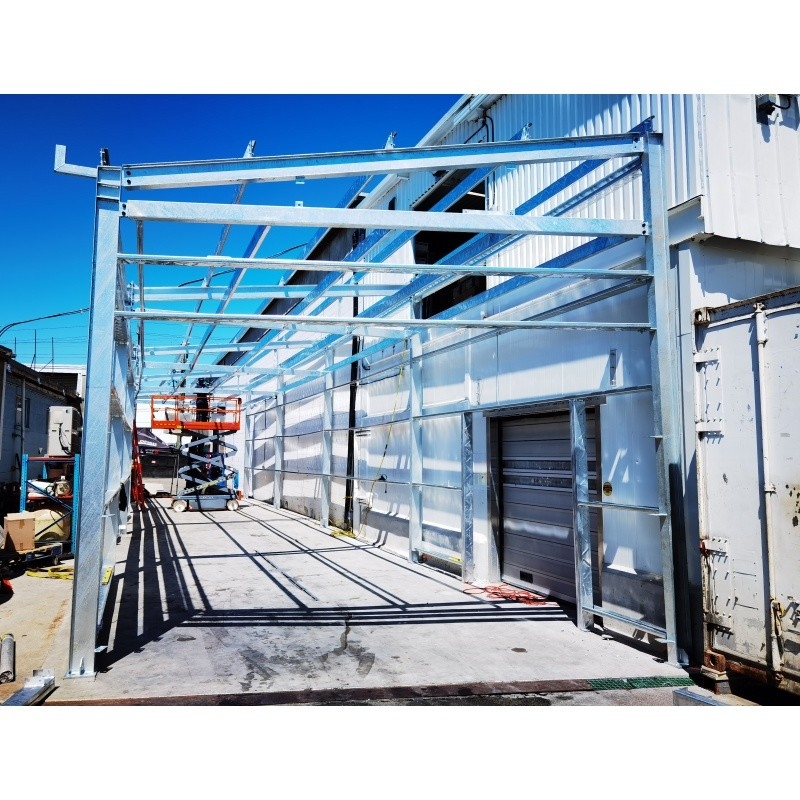 Prefabik Hafif Çelik Yapı Bina Metal Bina Çelik Yapı Bina Sıcak Dip Galvanize Depo için