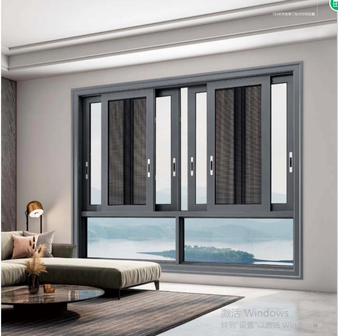 Yatak odası, çalışma odası, balkon ve diğerleri için ısı yalıtımlı ve ses yalıtımlı ekranlı kaydırma penceresi.