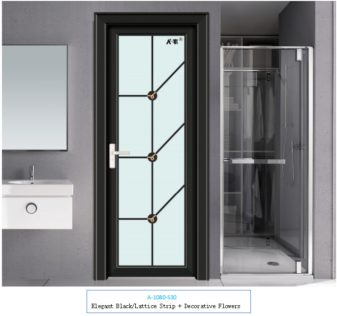 Banyo alüminyum alaşım salıncak kapı, seçim yapmak ve özelleştirmek için çeşitli desenler