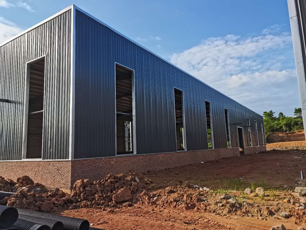 Sıcak daldırılmış galvanizli prefabrik çelik yapısı metal malzeme depo binası atölyesi için