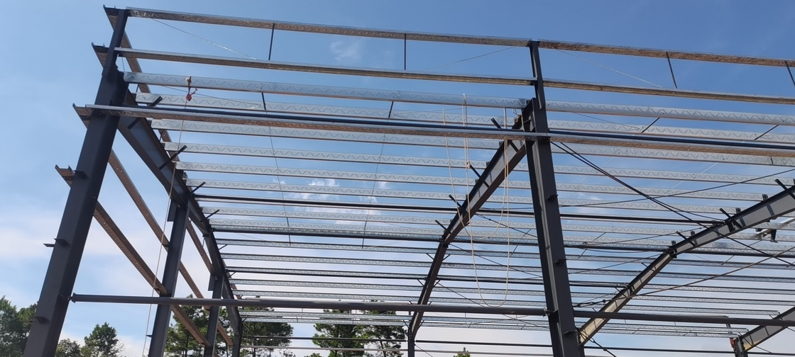 Sıcak daldırılmış galvanizli prefabrik çelik yapısı metal malzeme depo binası atölyesi için