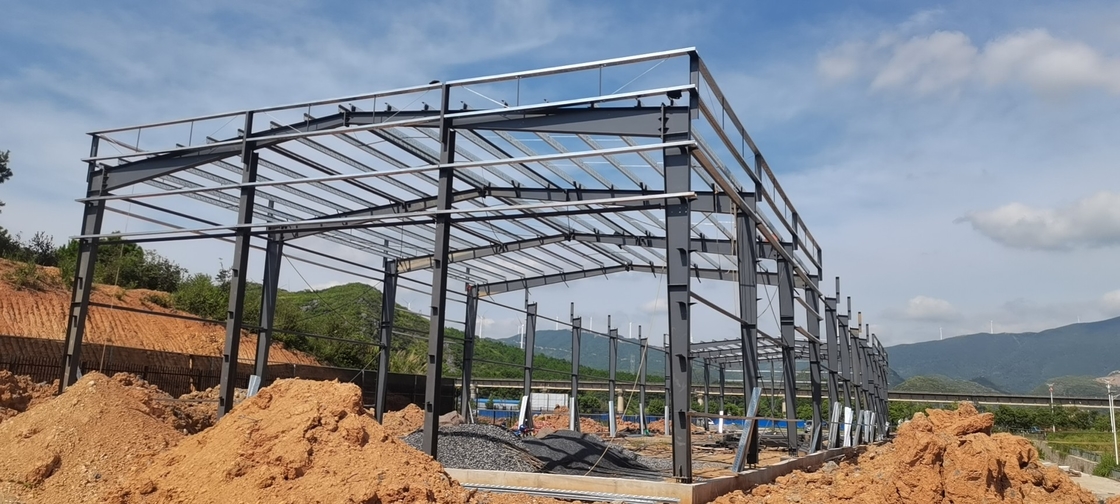 Sıcak daldırılmış galvanizli prefabrik çelik yapısı metal malzeme depo binası atölyesi için