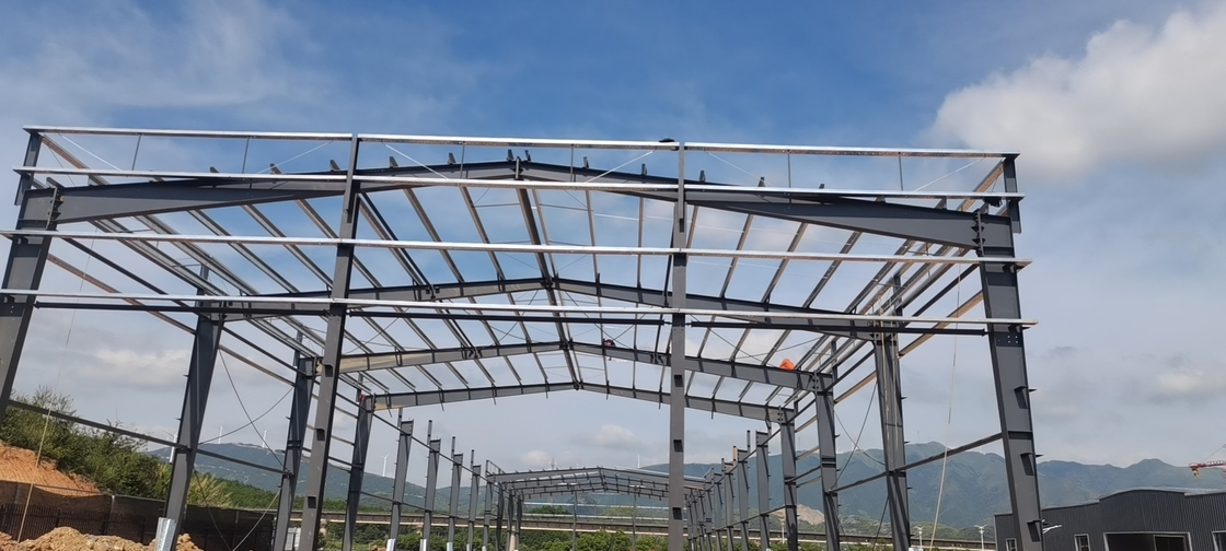 Sıcak daldırılmış galvanizli prefabrik çelik yapısı metal malzeme depo binası atölyesi için