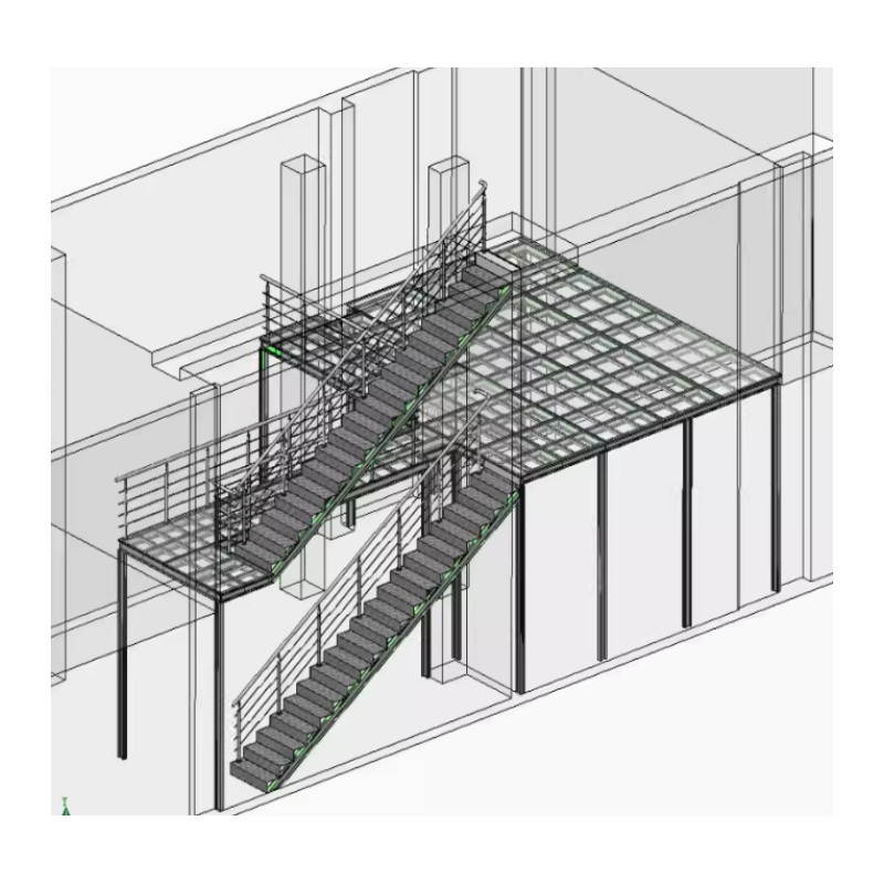 Çelik Yapı Depo Mezanin Zemini İç Kapalı Çelik Platformu Depo için Mezanin
