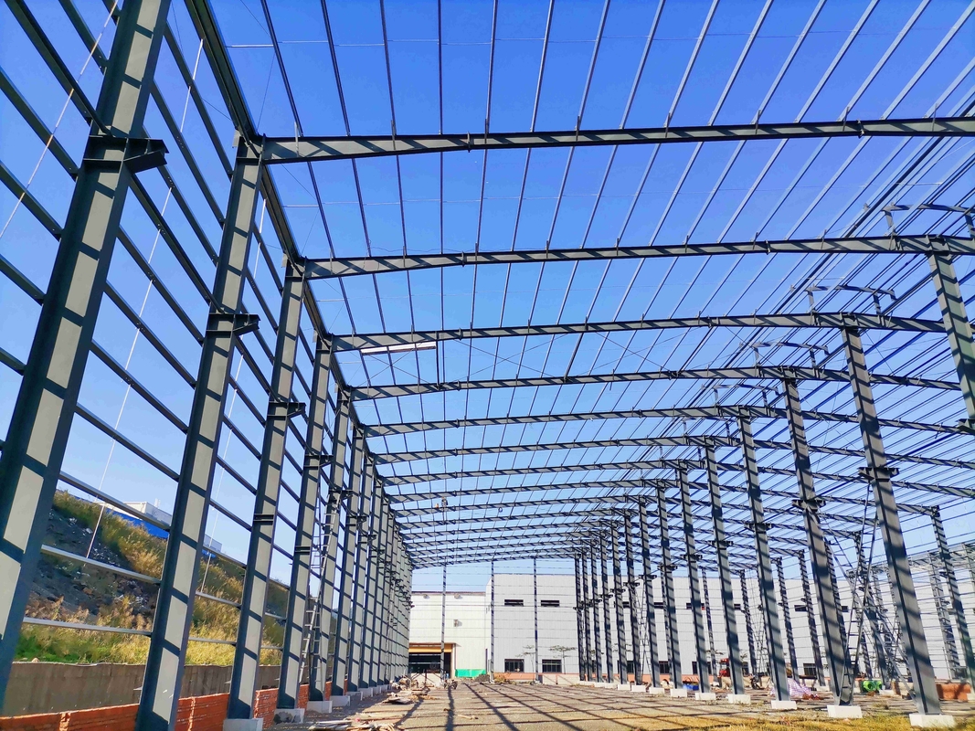Yüksek Kaliteli Hafif Çelik Yapı Fabrika Bina Çerçeve Endüstriyel Üretim için Bina Depo