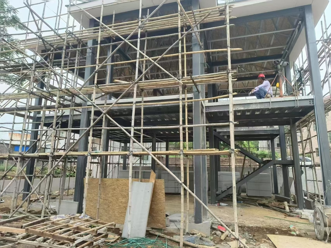 Hafif Çelik Çerçeve Çelik Yapı Prefabrik Lüks Villa İki Katlı Prefabrik Ev