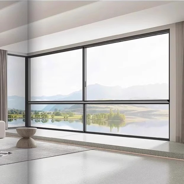 130 Serisi Asılı Altı Yollu Termal Break Kaydırıcı Pencere Alüminyum Alaşım 6063-T6 Villa Kapalı Balkon Zeminden Tavana Cam