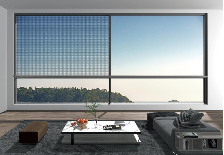 130 Serisi Asılı Altı Yollu Termal Break Kaydırıcı Pencere Alüminyum Alaşım 6063-T6 Villa Kapalı Balkon Zeminden Tavana Cam