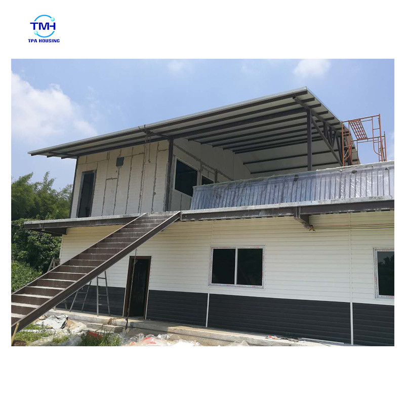 Villa için prefabrik ev Yüksek Kalite Hafif Çelik 2 katlı kolay monte