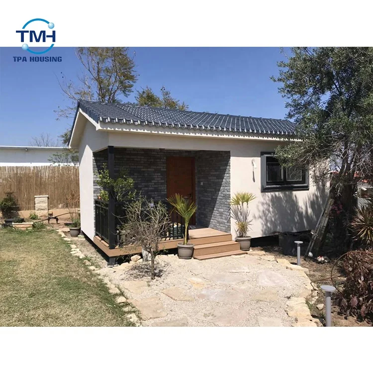 Temel yalıtım cam yün H çerçeveli çelik ev ve dış duvar 100/50 mm ALC paneli ile prefabrik çelik ev
